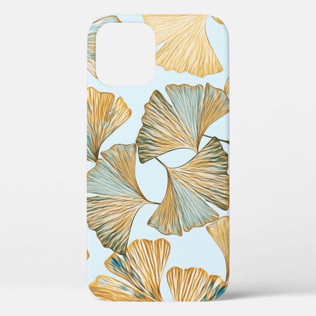 Gingko Leaves Watercolor Seamless Pattern Case-Mate iPhone Case (Back)