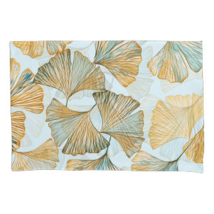 Gingko Leaves Watercolor Seamless Pattern Pillowcase