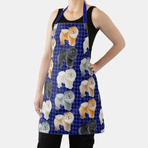 GINGKO THE  CHOW (blue)  All-Over Print Apron
