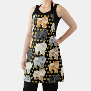 GINGKO THE  CHOW (hearts )  All-Over Print Apron