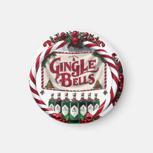 Gingle Bells Christmas Gin Display Magnet
