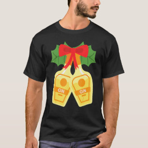 Gingle Bells Gin Funny Drinking Dad Uncle Christma T-Shirt
