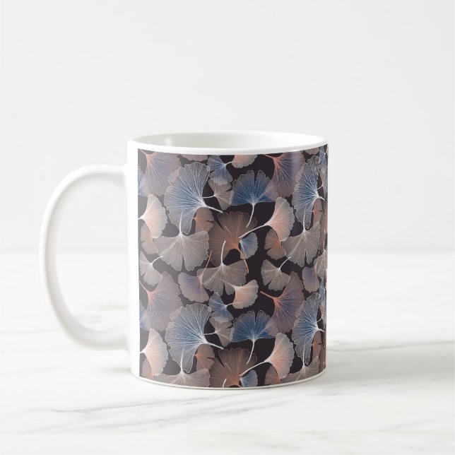 Ginhko leave pattern coffee mug (Left)