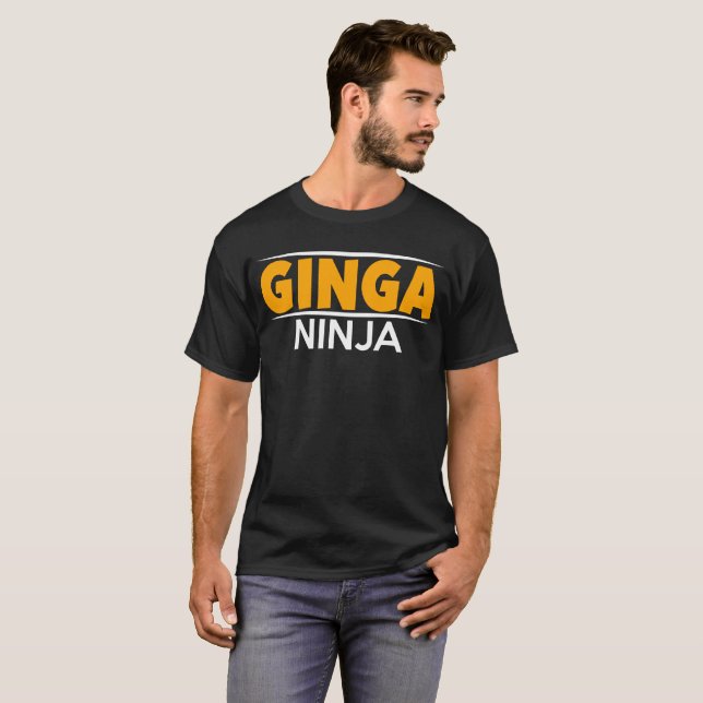 Ginja Ninja Funny Ginger Red Head T-Shirt (Front Full)
