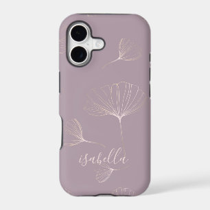 Ginkgo Biloba Botanical Rose Gold Personalised