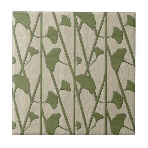ginkgo biloba ceramic tile