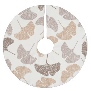 Ginkgo biloba: dry seamless design. brushed polyester tree skirt