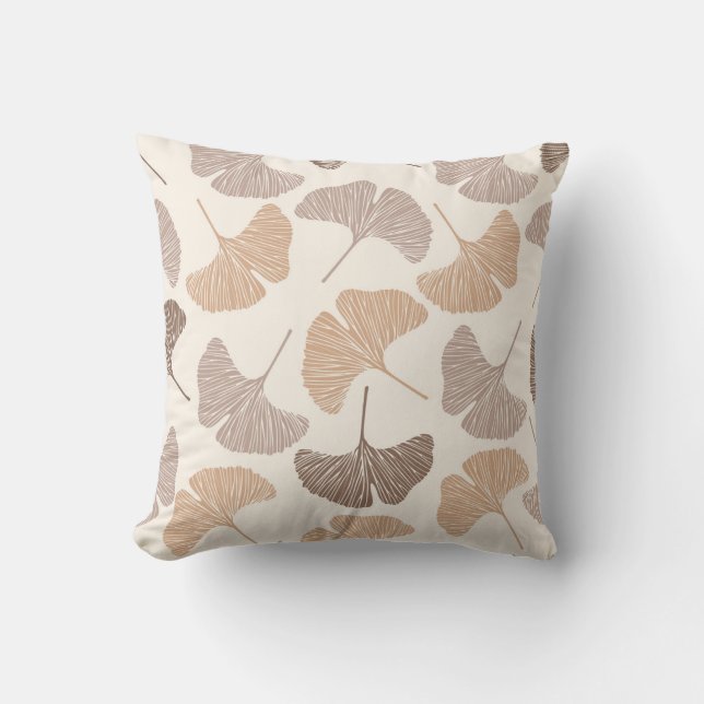 Ginkgo biloba: dry seamless design. cushion (Front)