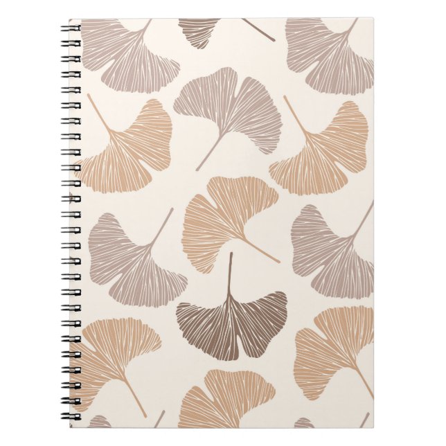 Ginkgo biloba: dry seamless design. notebook (Front)