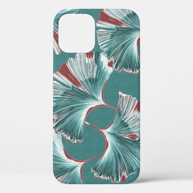 Ginkgo biloba leaf, tablecloth pattern. Case-Mate iPhone case (Back)
