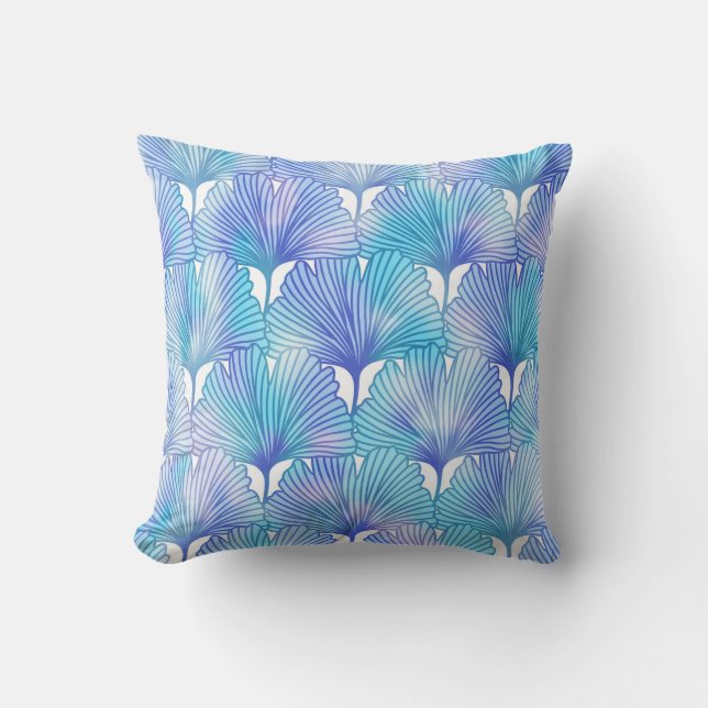 Ginkgo Biloba Leaves Autumn Pattern Cushion (Front)
