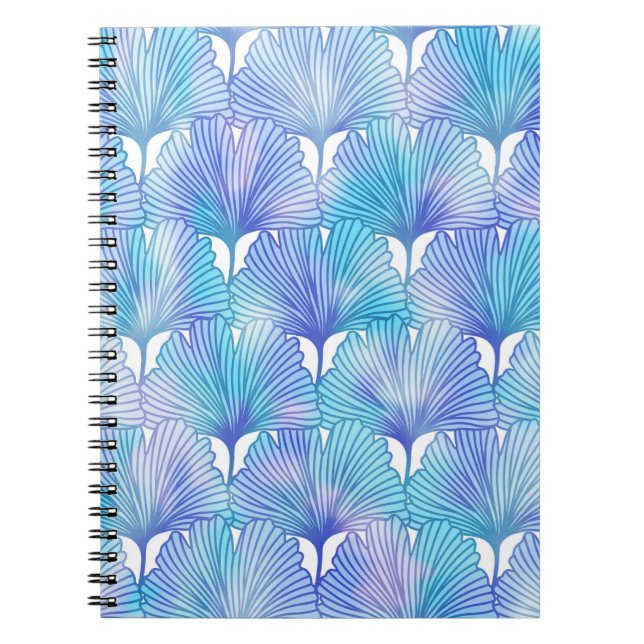 Ginkgo Biloba Leaves Autumn Pattern Notebook (Front)