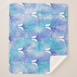 Ginkgo Biloba Leaves Autumn Pattern Sherpa Blanket