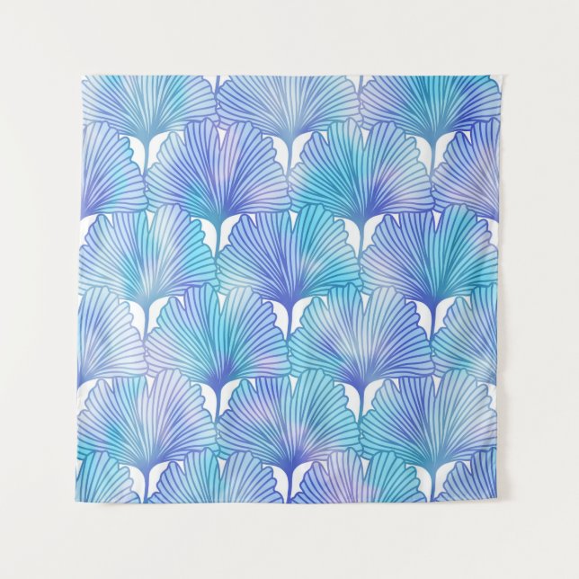 Ginkgo Biloba Leaves Autumn Pattern Tapestry (Front)