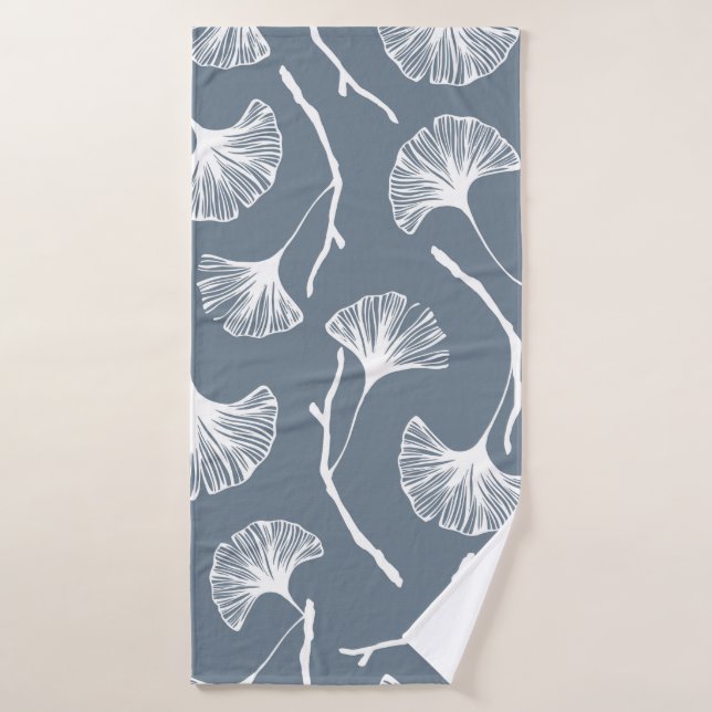 Ginkgo biloba leaves seamless pattern bath towel (Bath Towel)