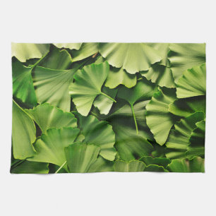 ginkgo biloba tree leaf nature plant texture tea towel