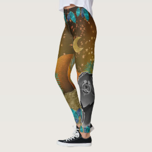 GINKGO black chow Southwest leggings