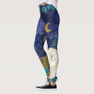 GINKGO cream chow celestial ocean leggings