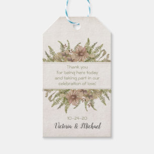 Ginkgo Foliage Wedding thank you favour gift tags
