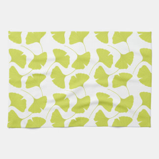 Ginkgo Ginko Biloba Green Leaves Tea Towel