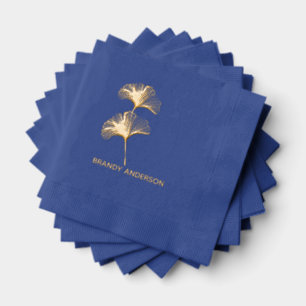 Ginkgo Leaf Customisable Foil Napkins