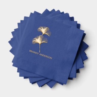 Ginkgo Leaf  Customisable  Foil Napkins