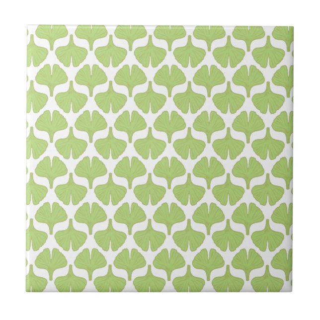 Ginkgo leaf field ceramic tile (Front)