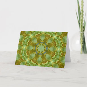 Ginkgo Leaf Kaleidoscope Mandala Card
