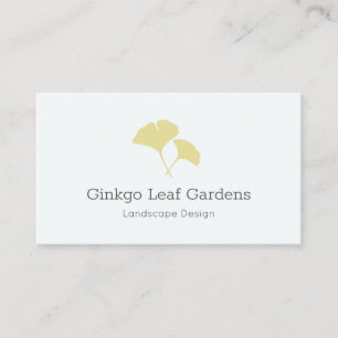  Ginkgo Leaf Landscaping Modern Business Card