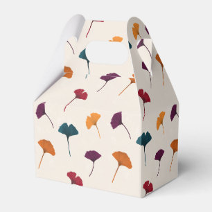 Ginkgo Leaf Pattern Watercolor Fall Autumn Colours Favour Box