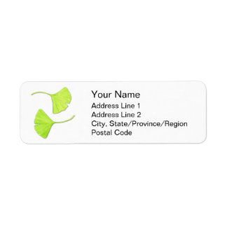 Ginkgo Leaves Address Labels