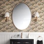 Ginkgo Leaves and Gold Art Deco<br><div class="desc">Embrace elegance with this Art Deco-inspired ginkgo leaf wallpaper. The delicate fan-shaped leaves in shades of white and gold shimmer against a soft blue background, creating a calming and sophisticated atmosphere. This peel and stick wallpaper is easy to apply and remove, making it perfect for adding a touch of understated...</div>