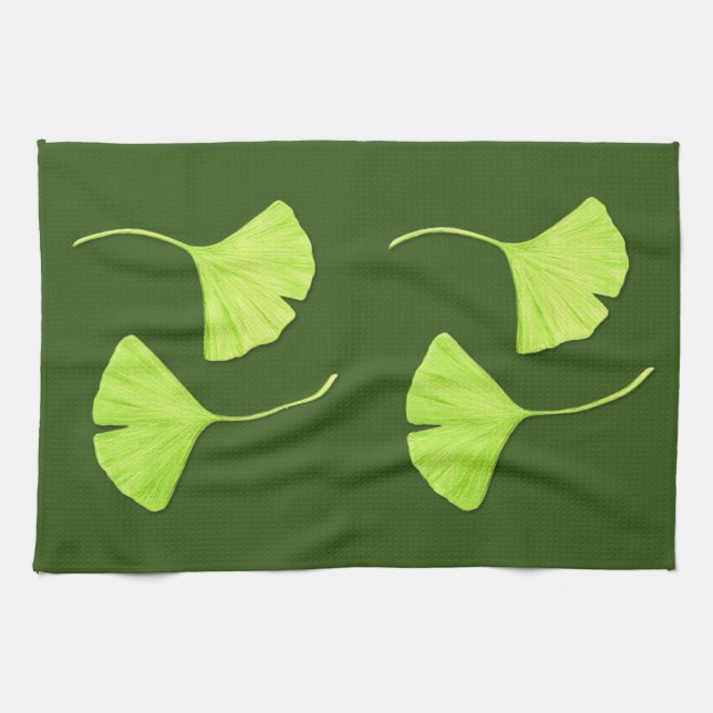 Ginkgo Leaves Art Kitchen Towel (Horizontal)