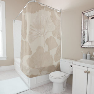 Ginkgo Leaves Beige Dream 2 Shower Curtain