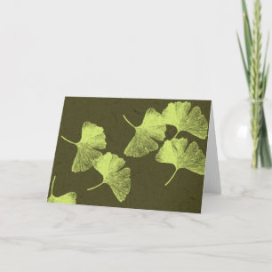 Ginkgo Leaves Card