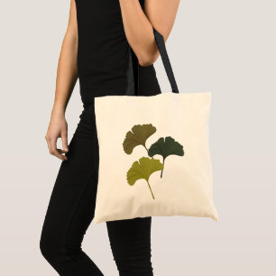 Ginkgo Leaves Customisable Background Colours Tote Bag
