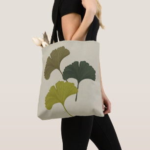 Ginkgo Leaves Customisable Background Colours Tote Bag