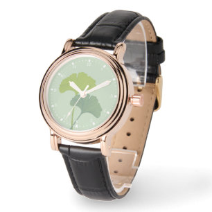 Ginkgo Leaves Customisable Background Colours Watch