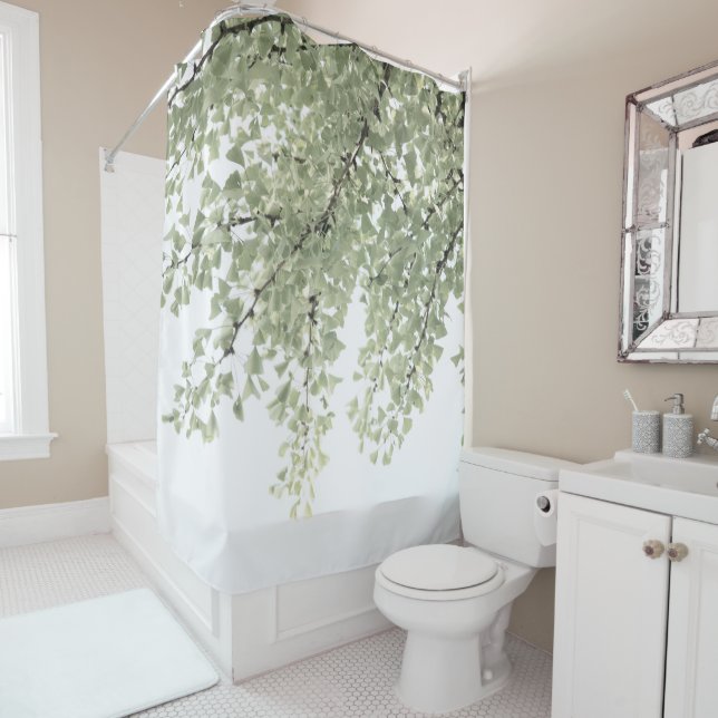 Ginkgo Leaves Dream #4 #wall #decor #art Shower Curtain (In Situ)