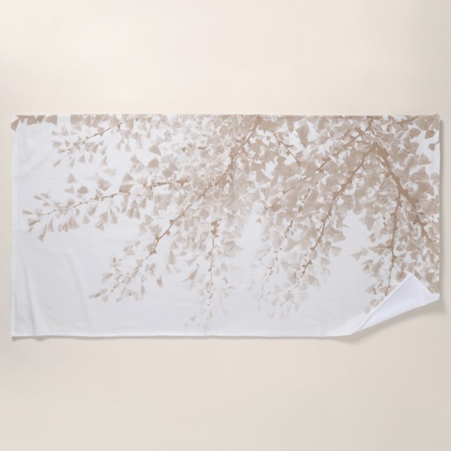 Ginkgo Leaves Dream 6 #nature #art Beach Towel (Front)