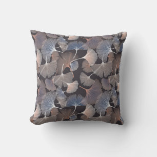 Ginkgo leaves: elegant natural pattern. cushion