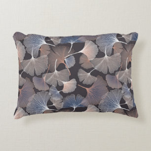 Ginkgo leaves: elegant natural pattern. decorative cushion