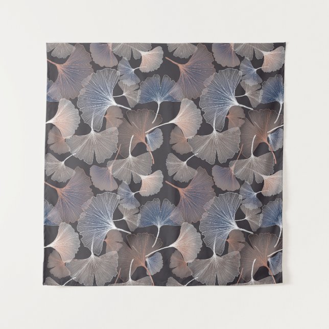 Ginkgo leaves: elegant natural pattern. tapestry (Front)