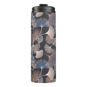 Ginkgo leaves: elegant natural pattern. thermal tumbler