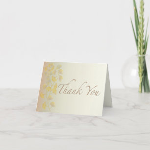 Ginkgo Leaves in Fall Thank You Card