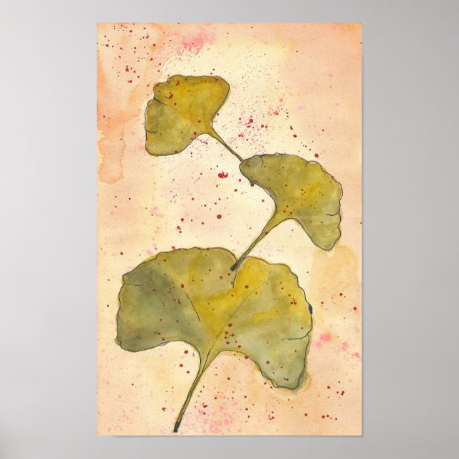 Ginkgo Leaves Poster (Front)