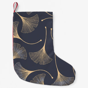 Ginkgo Leaves Seamless Floral Pattern Small Christmas Stocking