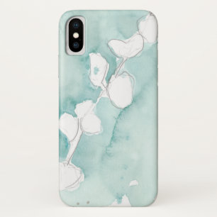 Ginkgo on Dusty Teal - White iPhone X Case