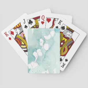 Ginkgo on Dusty Teal - White Playing Cards