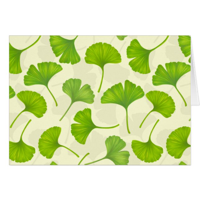 Ginkgo pattern on off white (Front Horizontal)